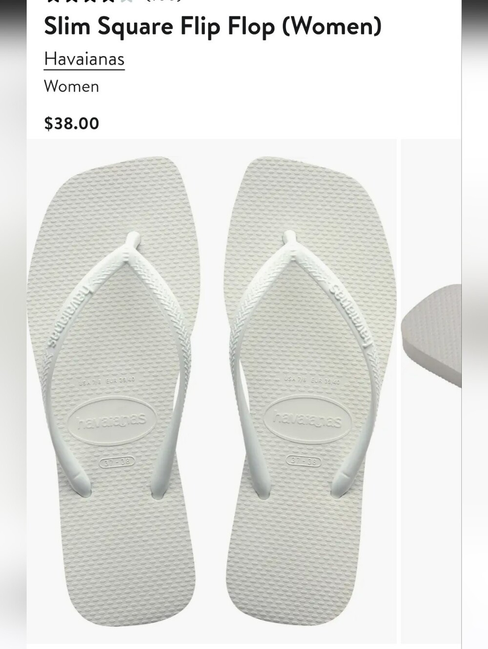 Havaianas Slim Square Flip Flop - White
